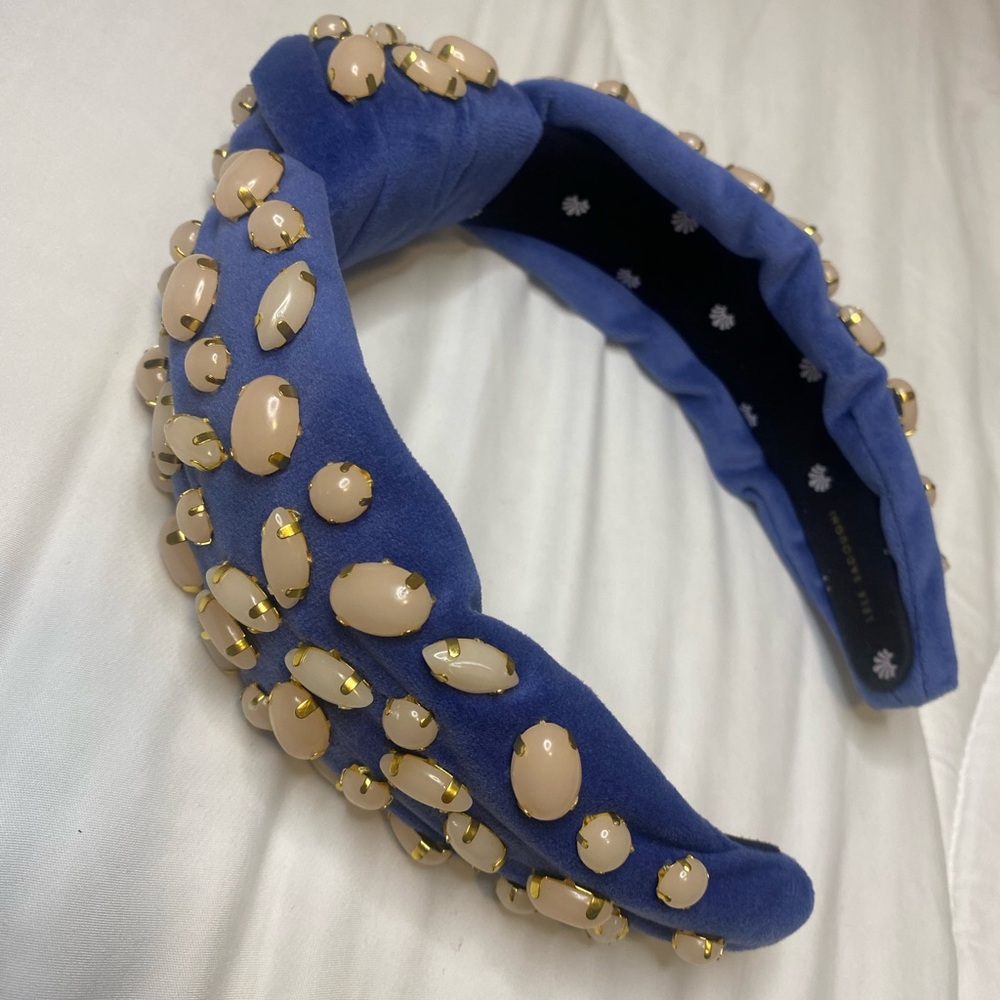 Lele Sadoughi Blue and Peach Knotted Headband